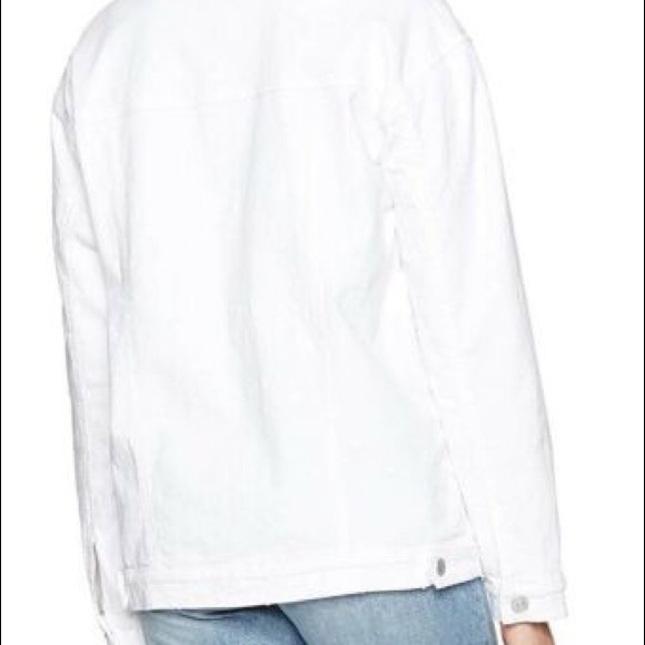 NWT Hudson Distressed White Denim Jacket XS - Picture 2 of 7